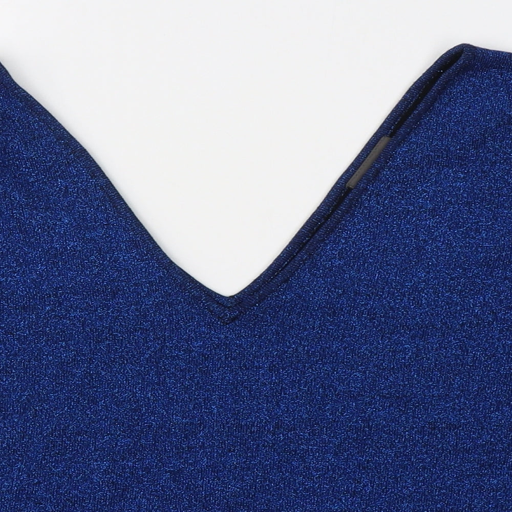 Womens UK Size 10 Atmosphere Blue Basic Blouse