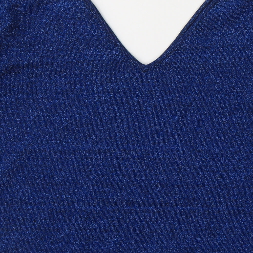 Womens UK Size 10 Atmosphere Blue Basic Blouse