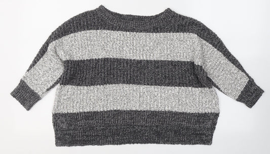 Womens UK Size XS Hollister Grey Pullover Jumper