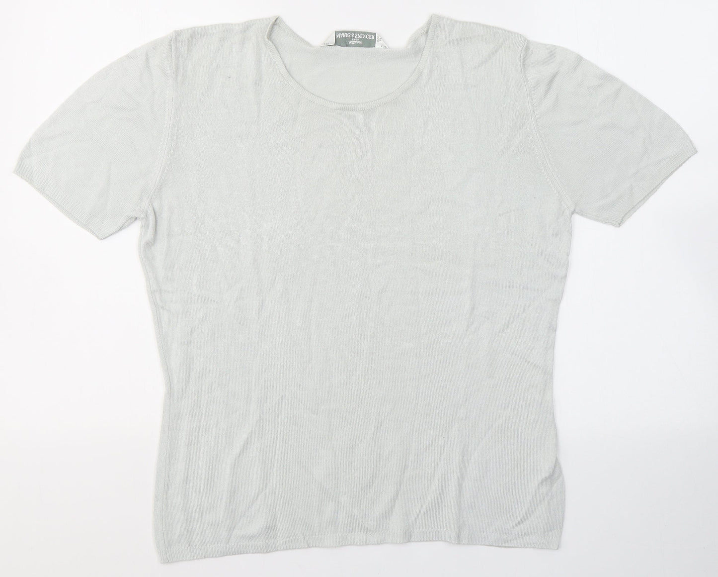 Womens UK Size 12 Marks and Spencer Grey Jersey T-Shirt
