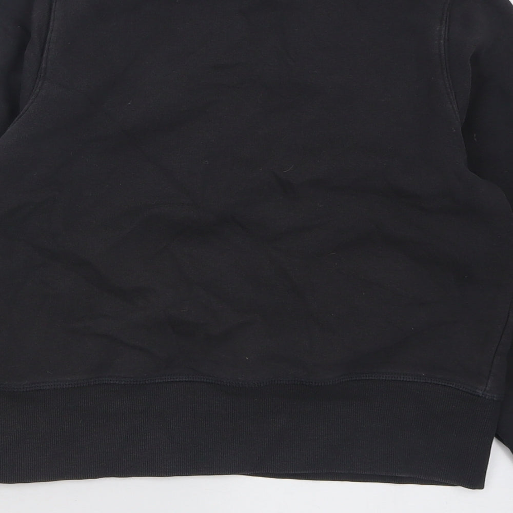 Marks and Spencer Girls Black  Cotton Pullover Sweatshirt Size 11-12 Years   - awesome