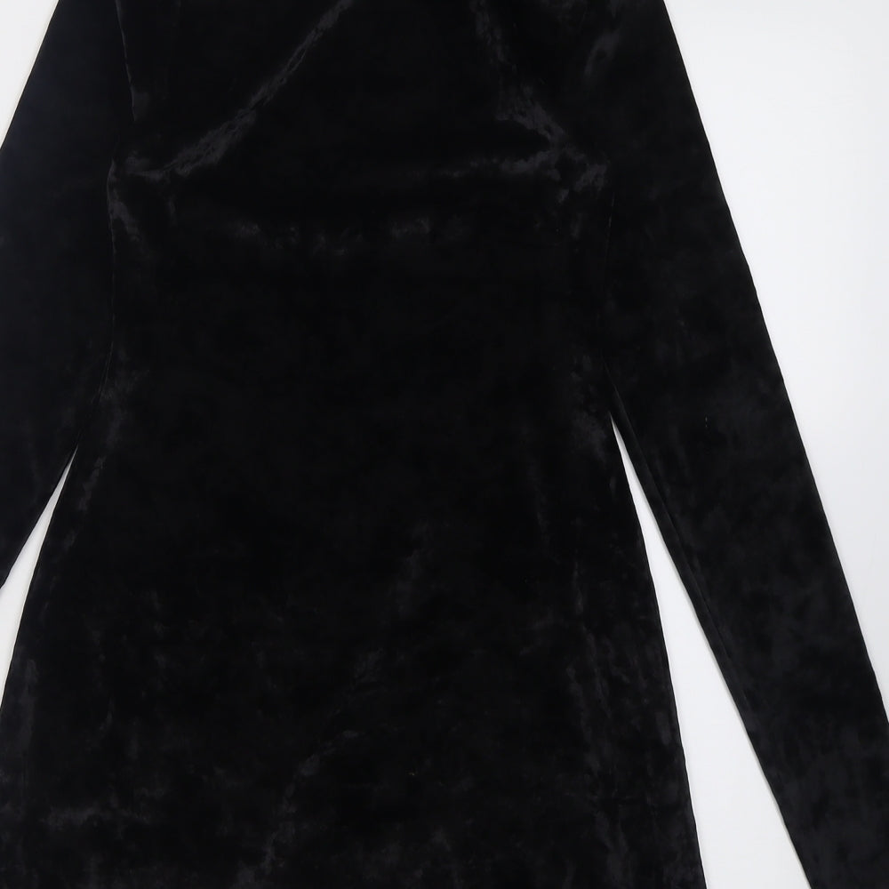 Kimchi Blue Womens Black  Polyester A-Line  Size XS  High Neck Pullover