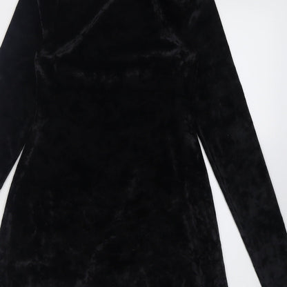 Kimchi Blue Womens Black  Polyester A-Line  Size XS  High Neck Pullover