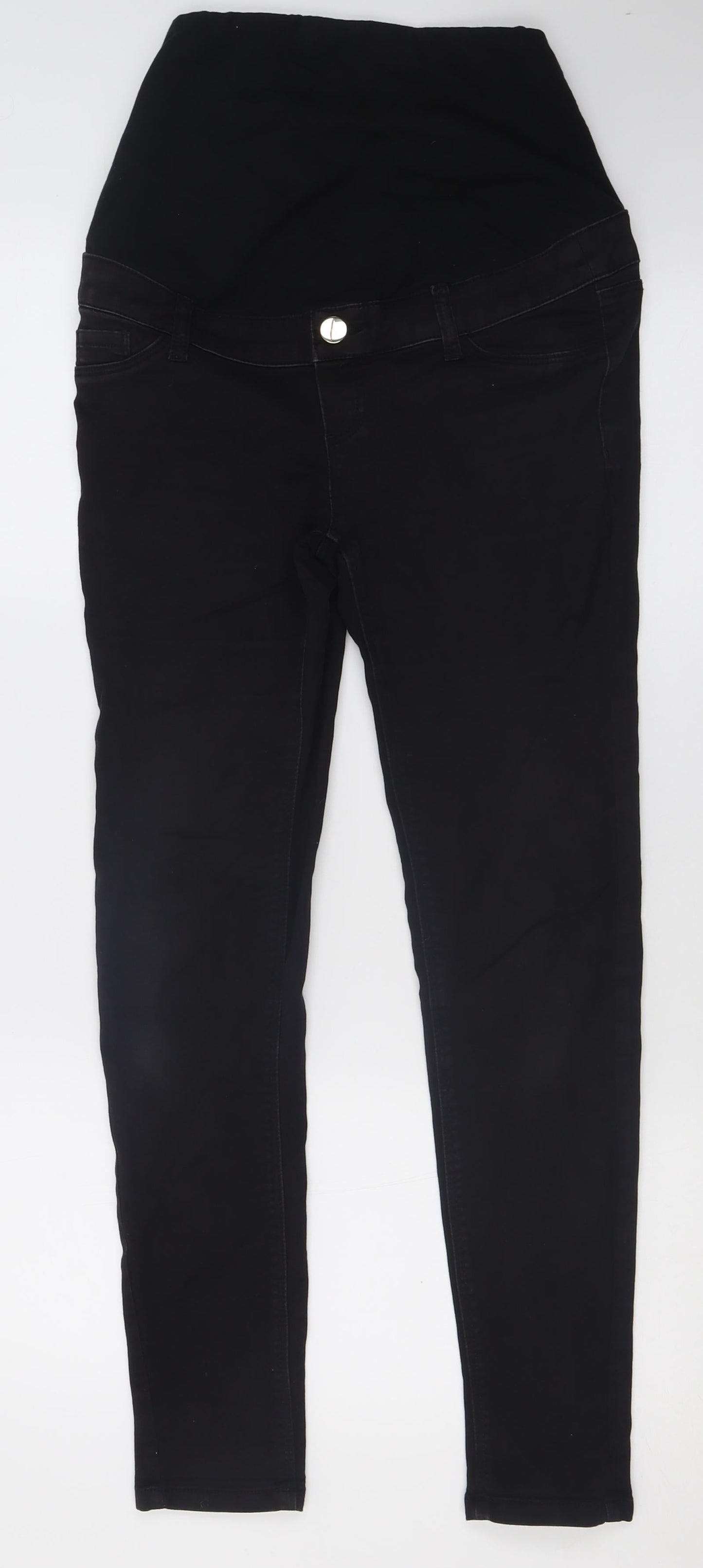 Dorothy Perkins Womens Black  Cotton Skinny Jeans Size 8 L28 in Regular Button