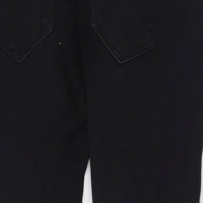 Dorothy Perkins Womens Black  Cotton Skinny Jeans Size 8 L28 in Regular Button