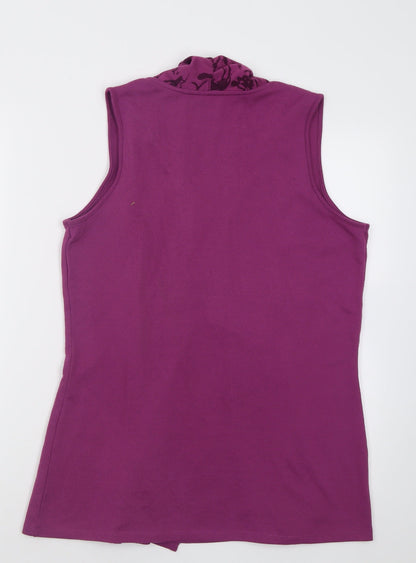 Womens UK Size 12 TIGI Purple Cardigan Jumper
