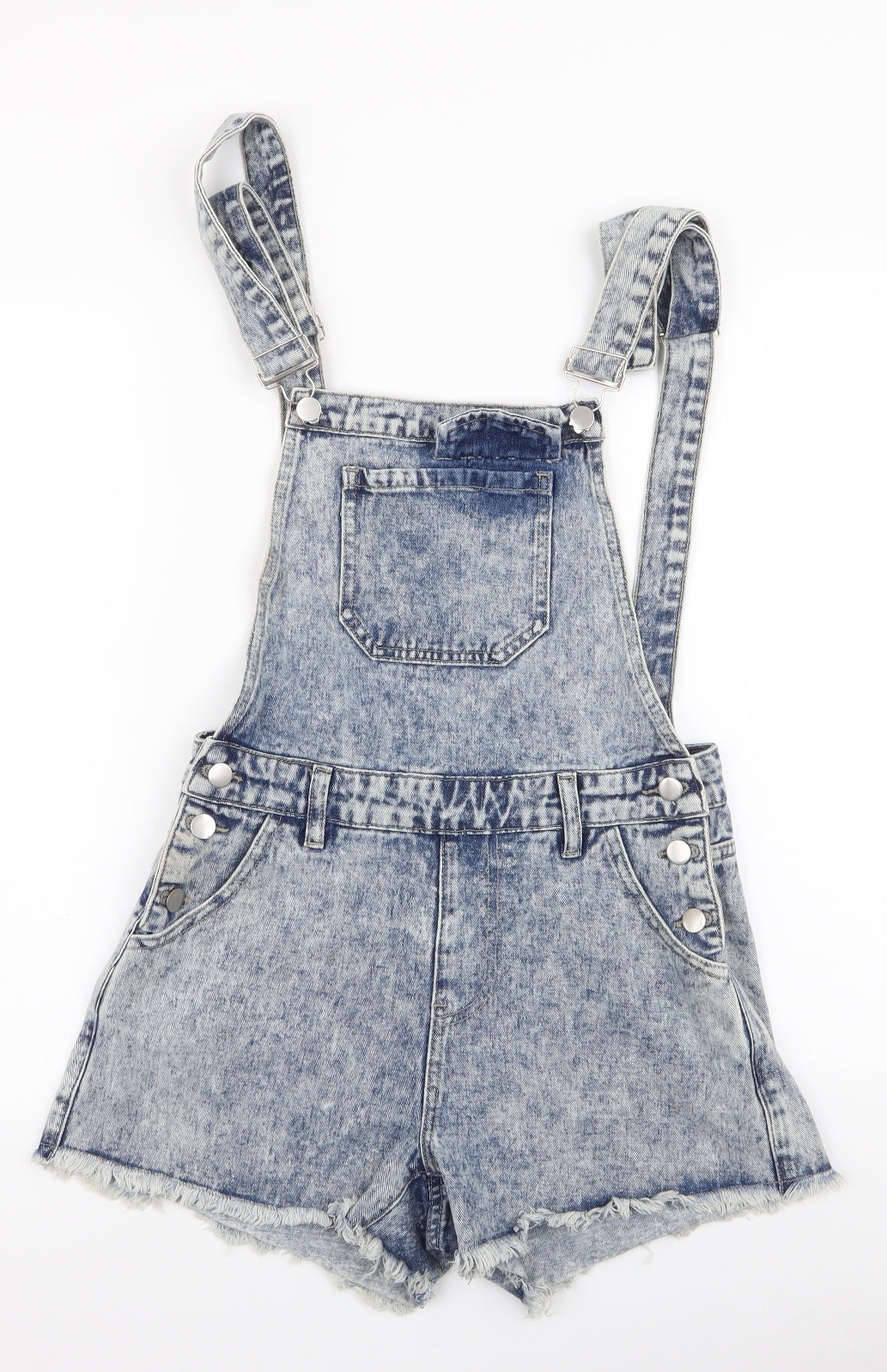 SheIn Womens Blue  Polyester Dungaree One-Piece Size S L3 in Button