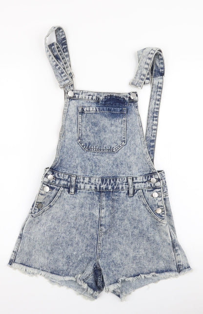 SheIn Womens Blue  Polyester Dungaree One-Piece Size S L3 in Button