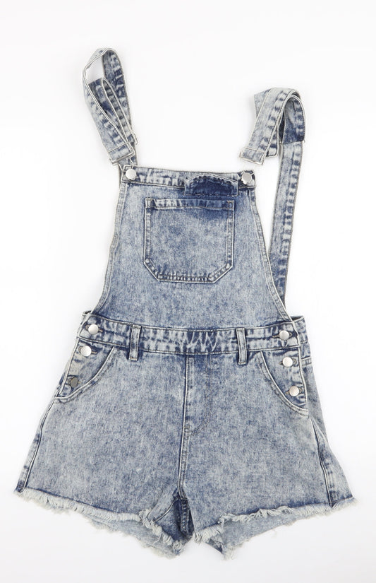 SheIn Womens Blue  Polyester Dungaree One-Piece Size S L3 in Button