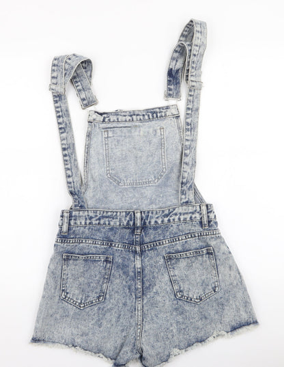 SheIn Womens Blue  Polyester Dungaree One-Piece Size S L3 in Button