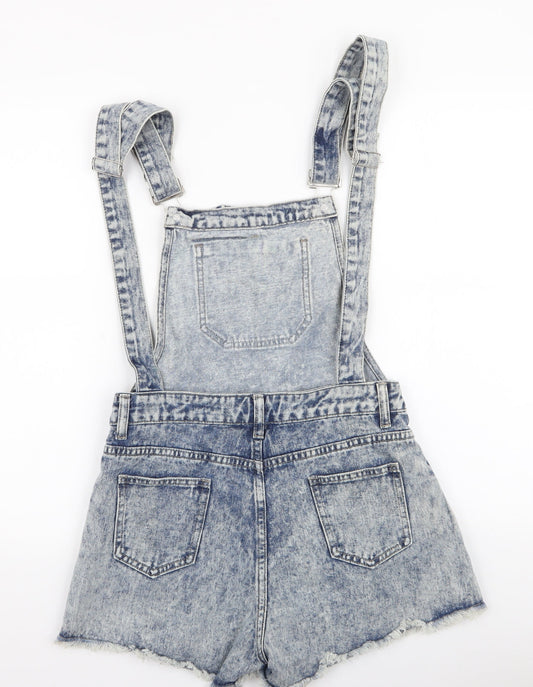 SheIn Womens Blue  Polyester Dungaree One-Piece Size S L3 in Button