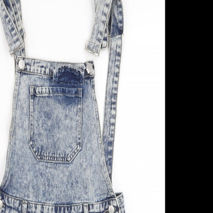 SheIn Womens Blue  Polyester Dungaree One-Piece Size S L3 in Button