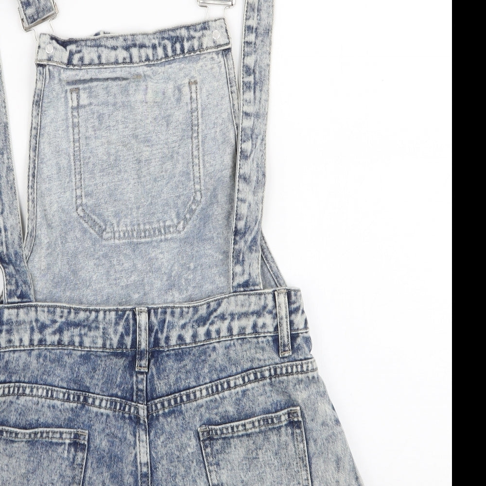 SheIn Womens Blue  Polyester Dungaree One-Piece Size S L3 in Button