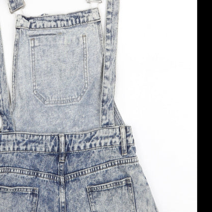 SheIn Womens Blue  Polyester Dungaree One-Piece Size S L3 in Button