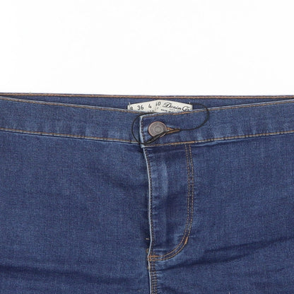 Denim & Co. Womens Blue  Cotton Hot Pants Shorts Size 8 L3 in Regular Button