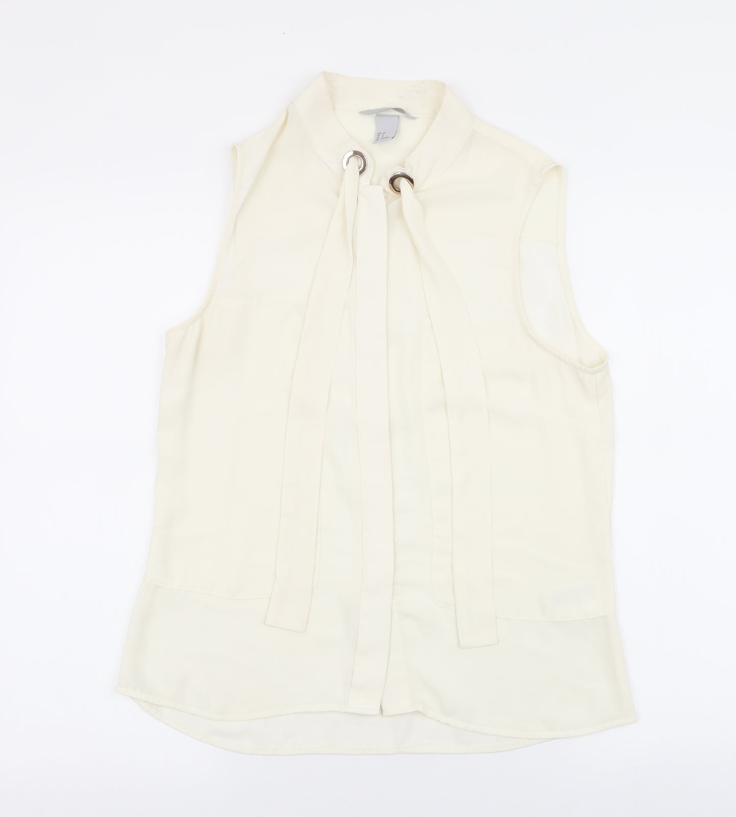 Womens UK Size 8 H&M Ivory Basic Blouse