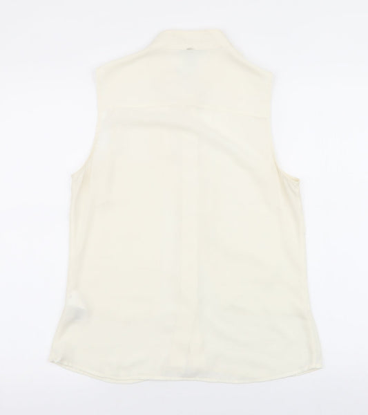Womens UK Size 8 H&M Ivory Basic Blouse