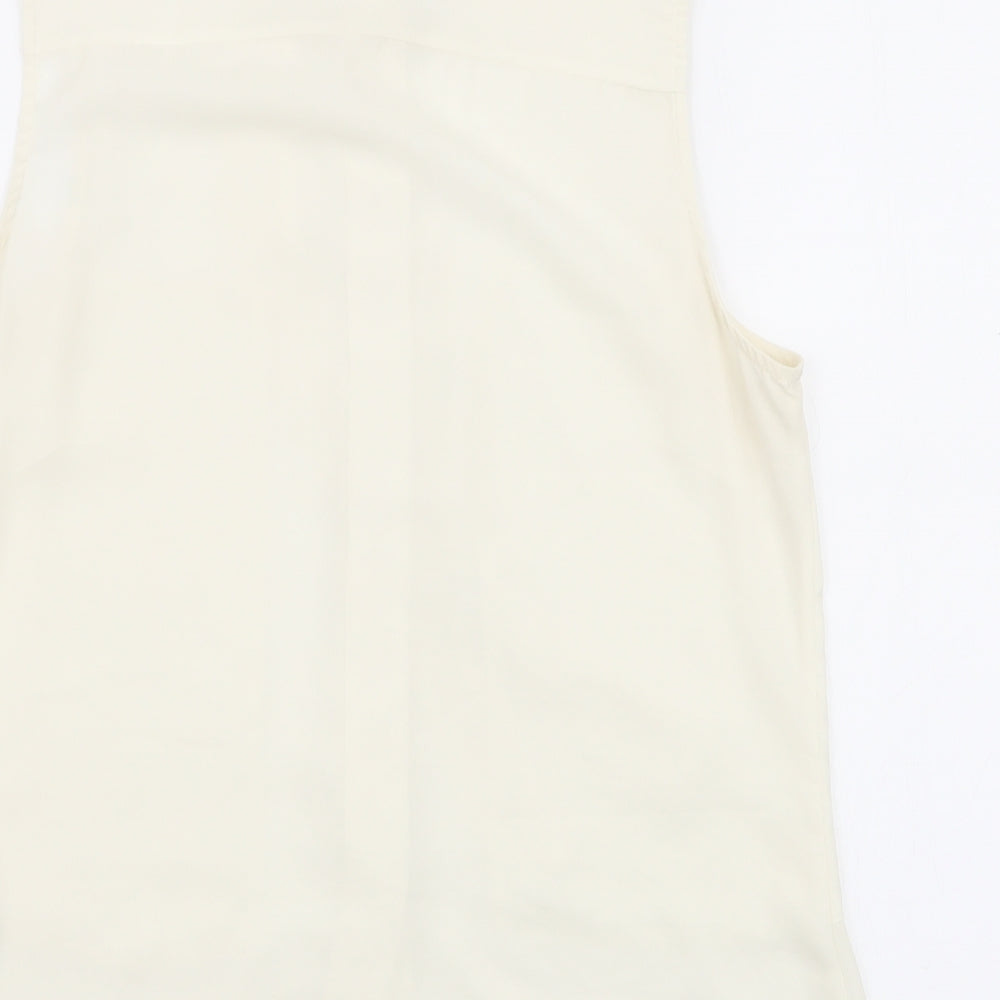 Womens UK Size 8 H&M Ivory Basic Blouse