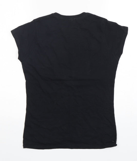 Womens UK Size 8 River island Black Basic T-Shirt