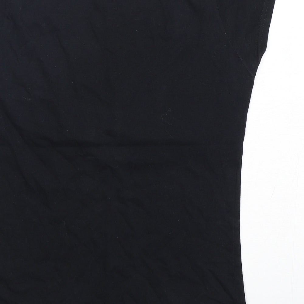 Womens UK Size 8 River island Black Basic T-Shirt