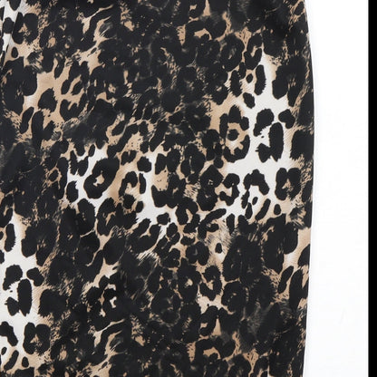Boohoo Womens Multicoloured Animal Print Polyester Straight & Pencil Skirt Size 10