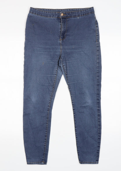 Denim Co Womens Black  Cotton Skinny Jeans Size 14 L26 in Regular