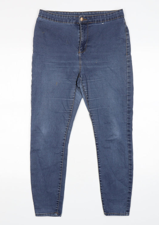 Denim Co Womens Black  Cotton Skinny Jeans Size 14 L26 in Regular