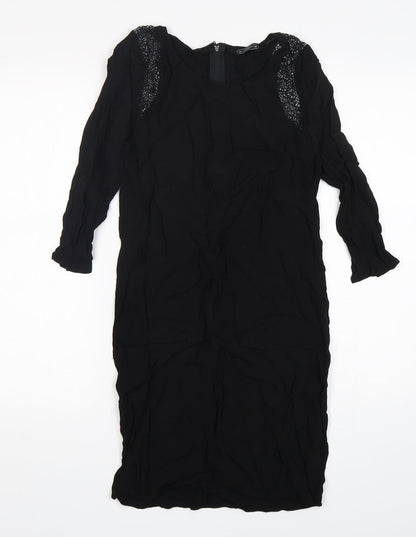 Glassons Womens Black  Viscose Mini  Size 8  Round Neck