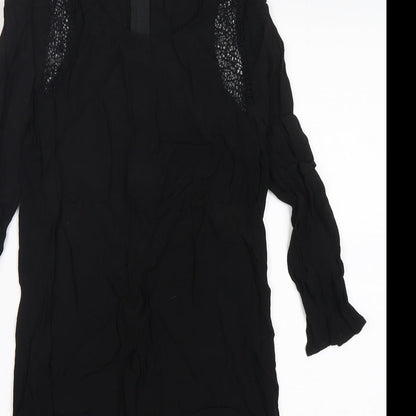 Glassons Womens Black  Viscose Mini  Size 8  Round Neck