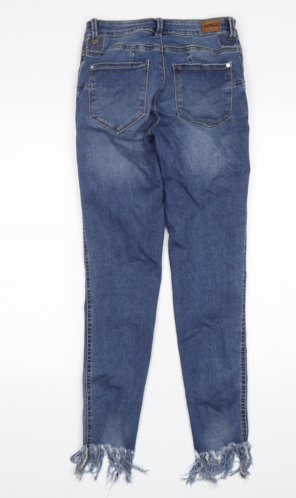 Mango Womens Blue  Cotton Skinny Jeans Size 8 L30 in Regular