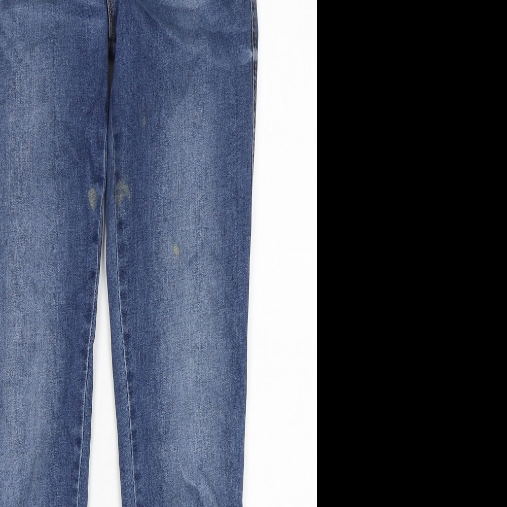 Mango Womens Blue  Cotton Skinny Jeans Size 8 L30 in Regular