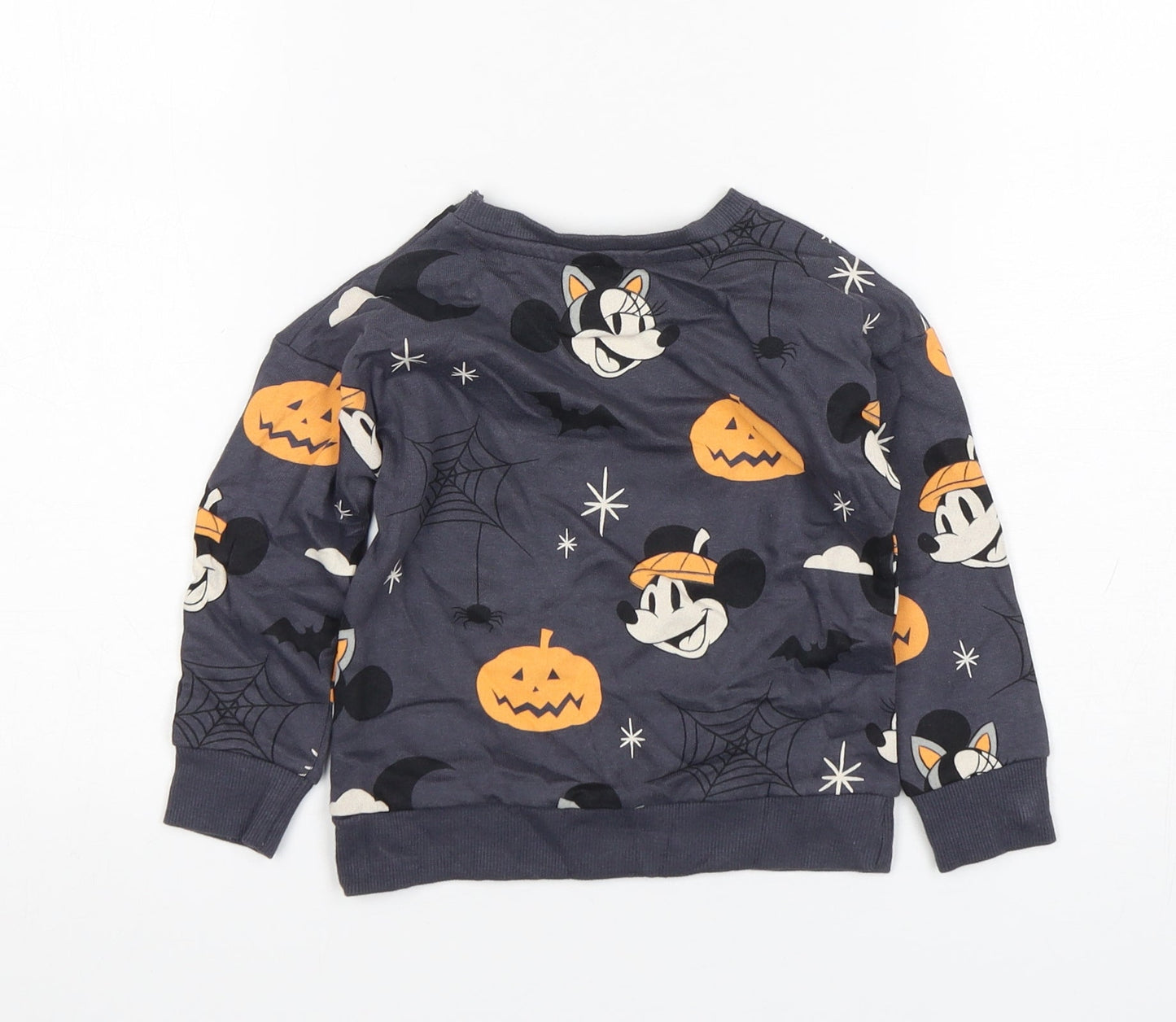 George Boys Grey Geometric Cotton Pullover Jumper Size 12-18 Months  Pullover - Mickey and Friends