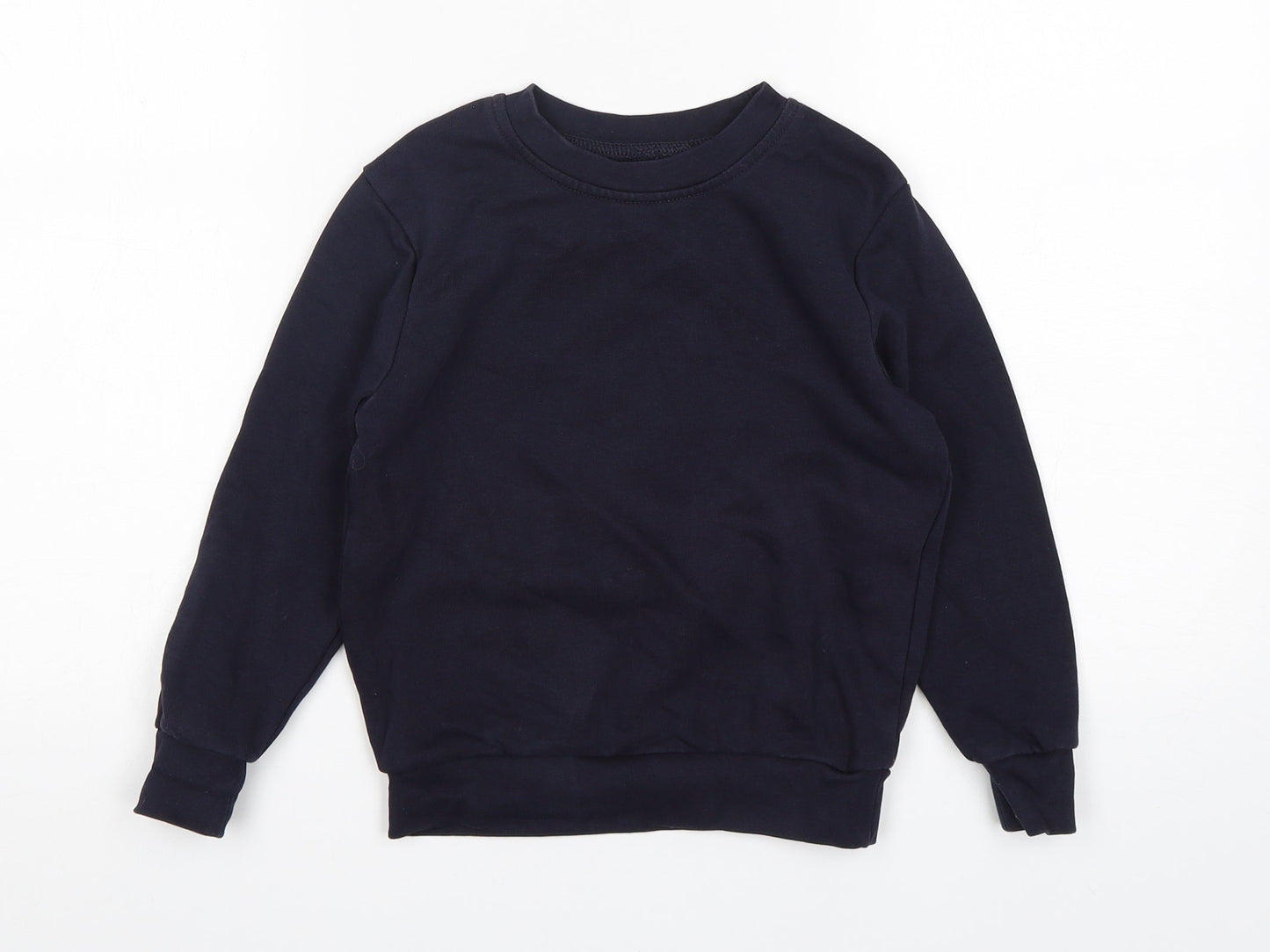 George Boys Blue  Cotton Pullover Sweatshirt Size 5-6 Years  Pullover - School Wear
