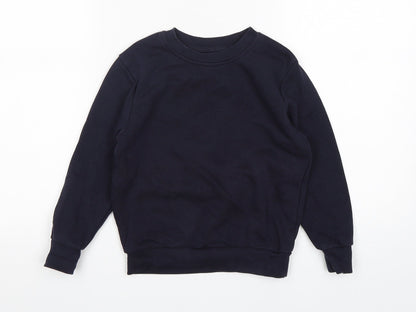 George Boys Blue  Cotton Pullover Sweatshirt Size 5-6 Years  Pullover - School Wear