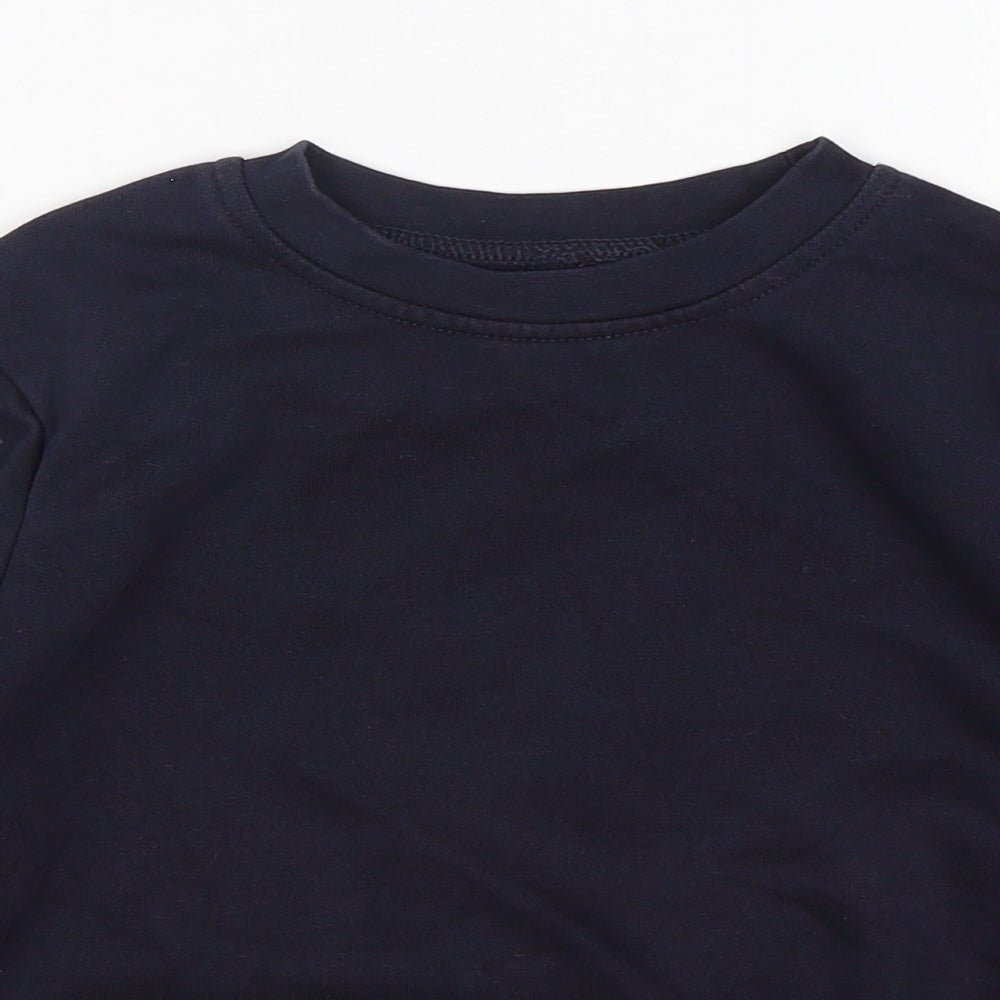 George Boys Blue  Cotton Pullover Sweatshirt Size 5-6 Years  Pullover - School Wear
