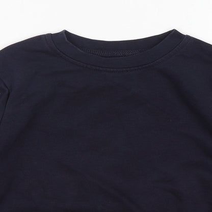 George Boys Blue  Cotton Pullover Sweatshirt Size 5-6 Years  Pullover - School Wear