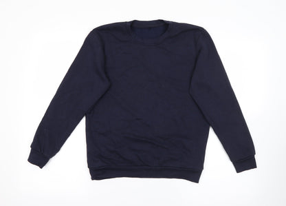 George Boys Blue  Cotton Pullover Sweatshirt Size 11-12 Years
