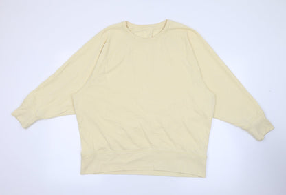 George Womens Yellow Crew Neck  Cotton Pullover Jumper Size 16