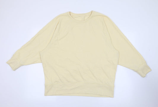 George Womens Yellow Crew Neck  Cotton Pullover Jumper Size 16