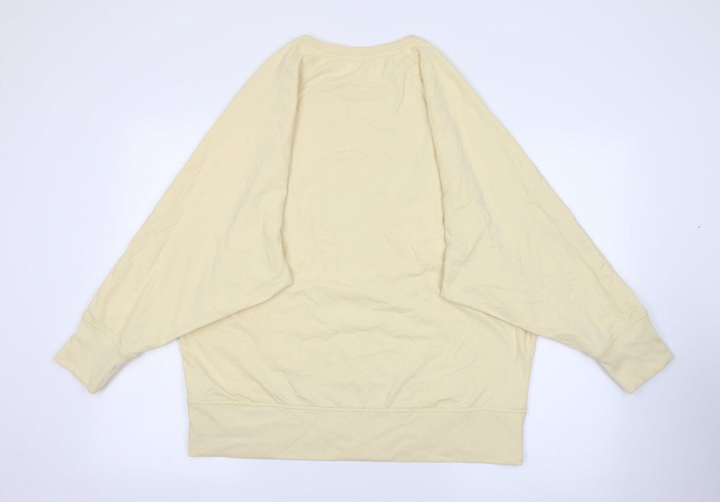 George Womens Yellow Crew Neck  Cotton Pullover Jumper Size 16