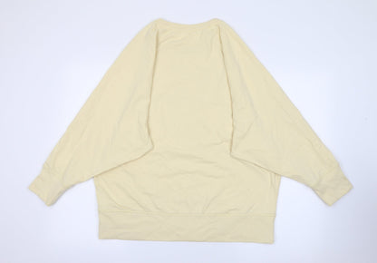 George Womens Yellow Crew Neck  Cotton Pullover Jumper Size 16
