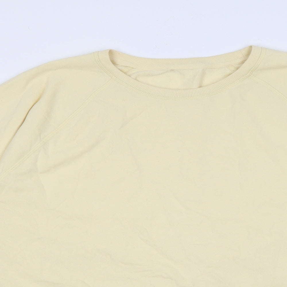 George Womens Yellow Crew Neck  Cotton Pullover Jumper Size 16