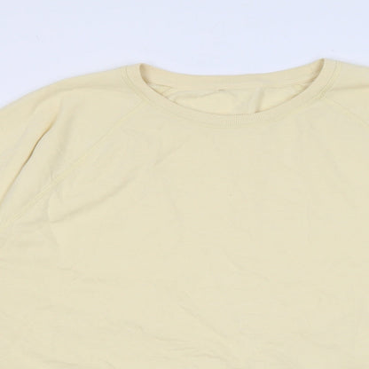 George Womens Yellow Crew Neck  Cotton Pullover Jumper Size 16