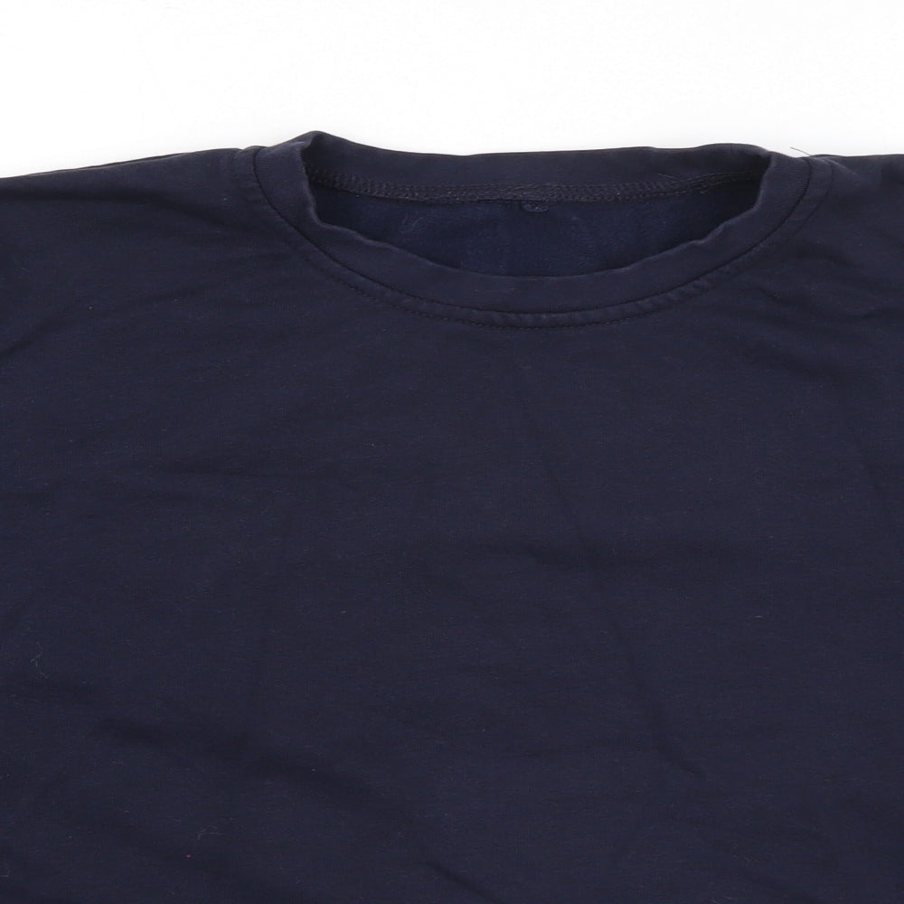 George Boys Blue  Cotton Pullover Sweatshirt Size 11-12 Years