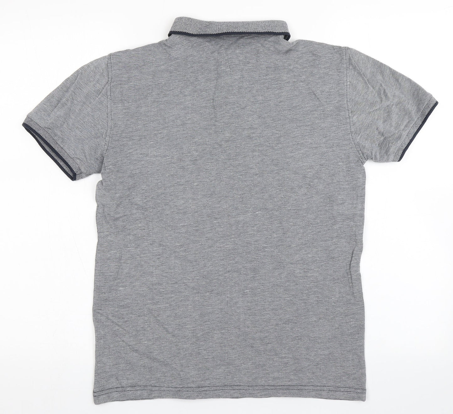 Primark Mens Grey  100% Cotton  Polo Size XS Collared Button