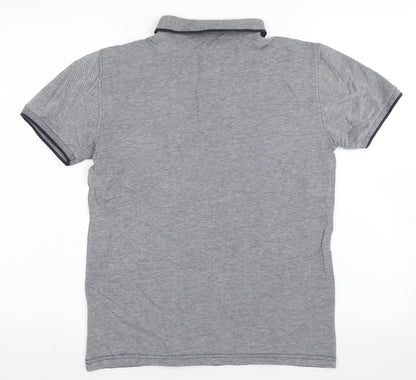 Primark Mens Grey  100% Cotton  Polo Size XS Collared Button