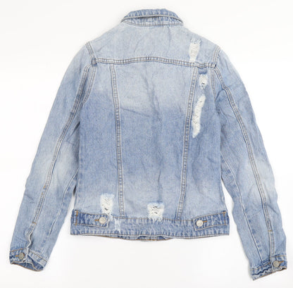 Identity Womens Blue   Jacket  Size 4  Button