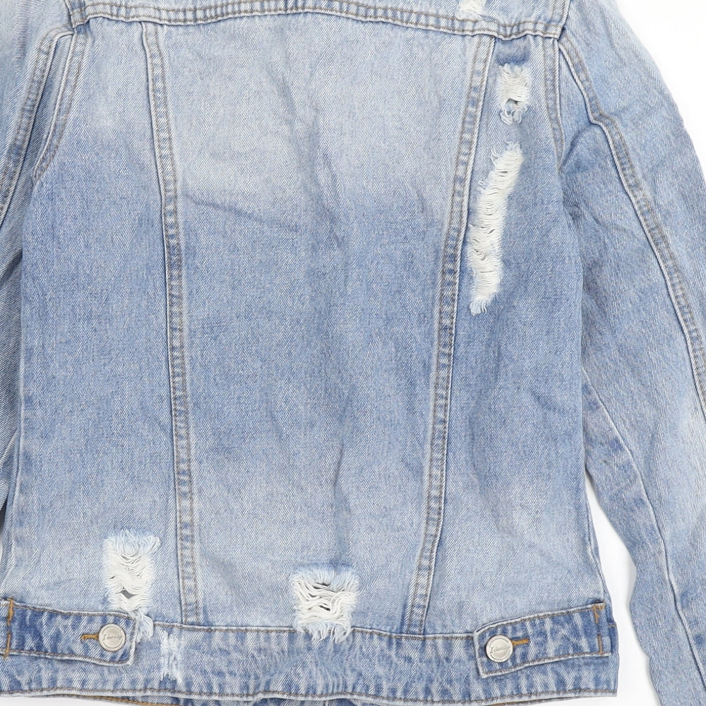 Identity Womens Blue   Jacket  Size 4  Button
