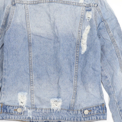 Identity Womens Blue   Jacket  Size 4  Button