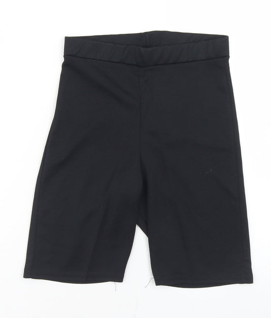 Boohoo Womens Black  Polyester Biker Shorts Size 6 L8 in Regular